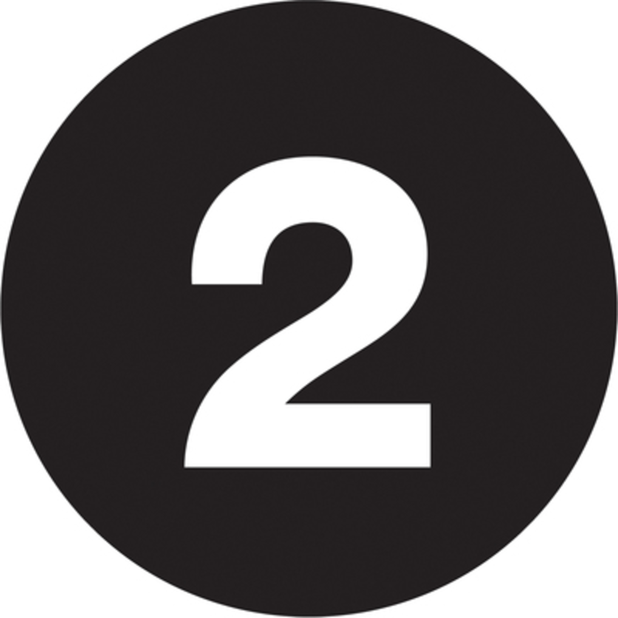 3in. Circl - "2in. (Blac Numbe Label 500/CS, Model# DL1342